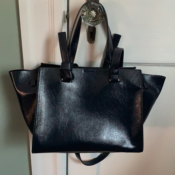 NWOT ZARA Navy Blue Handbag w/ Shoulder Strap - Picture 9 of 16